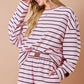 Striped Terry Lounge Sweatshirt