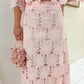 Aloura Floral Lace Midi Skirt
