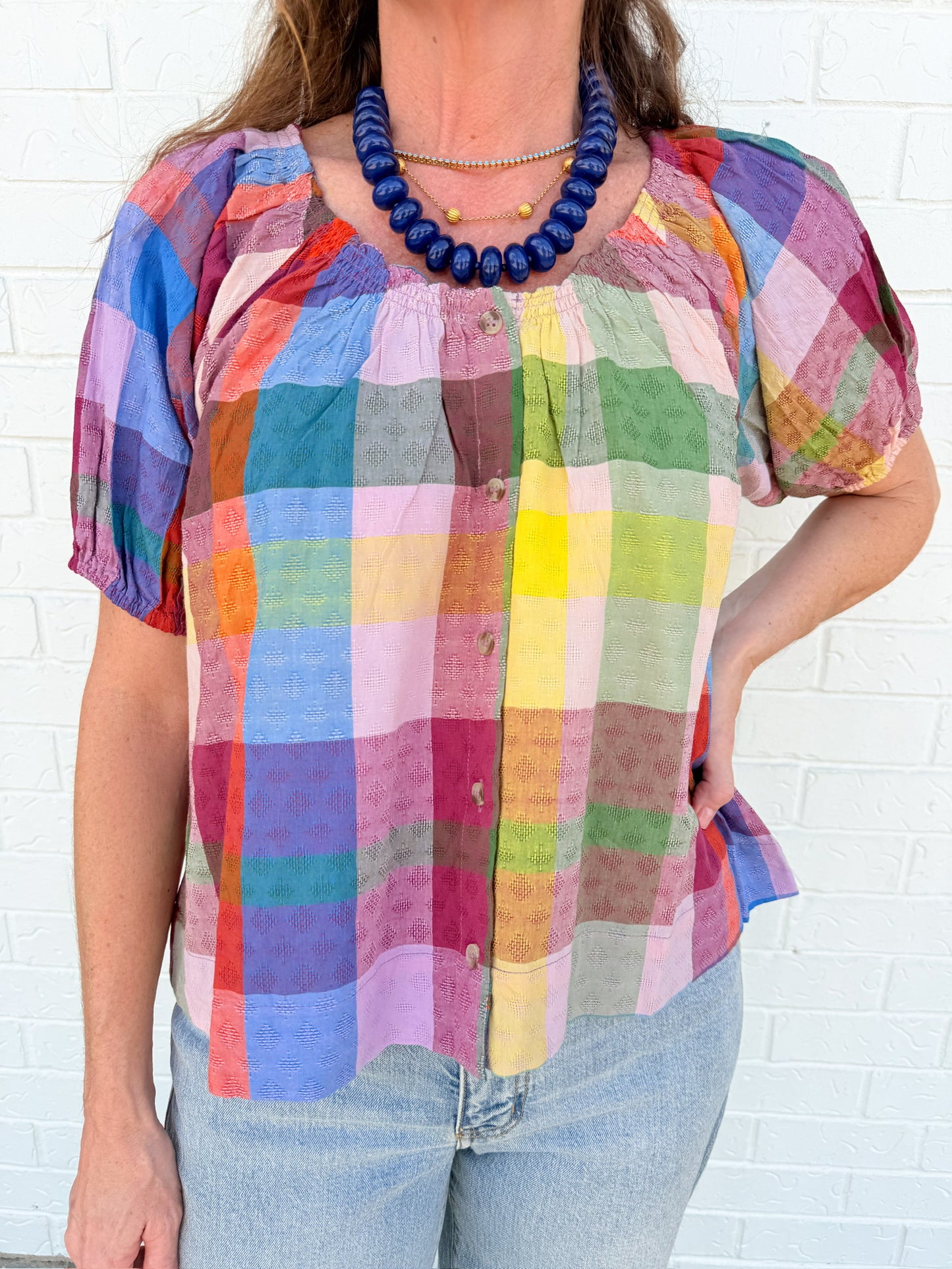 Harbor Plaid Frances Top
