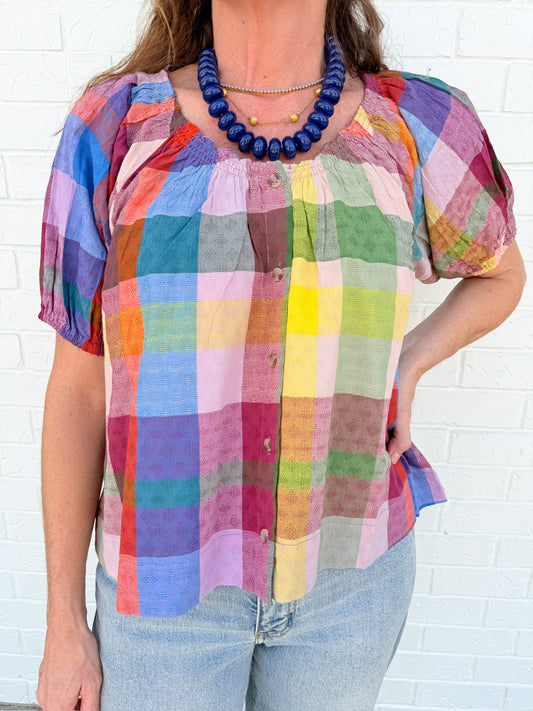 Harbor Plaid Frances Top