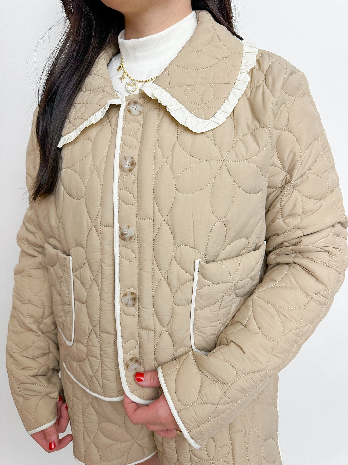 Madeleine Quilted Collared Jacket