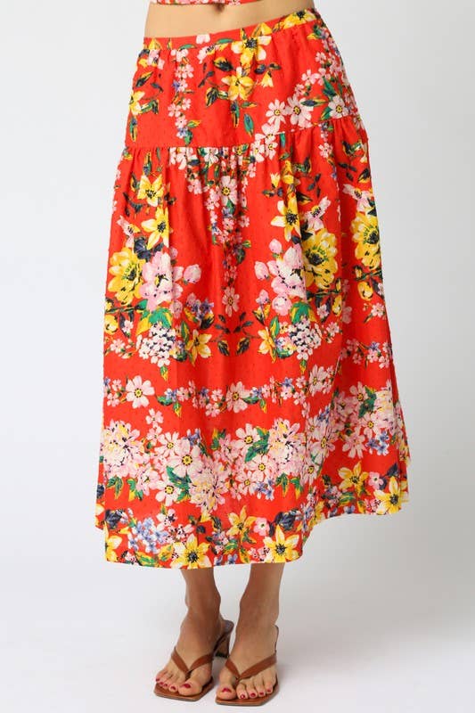 London Floral Maxi Skirt
