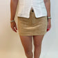 Vancouver Skort Beige Faux Suede