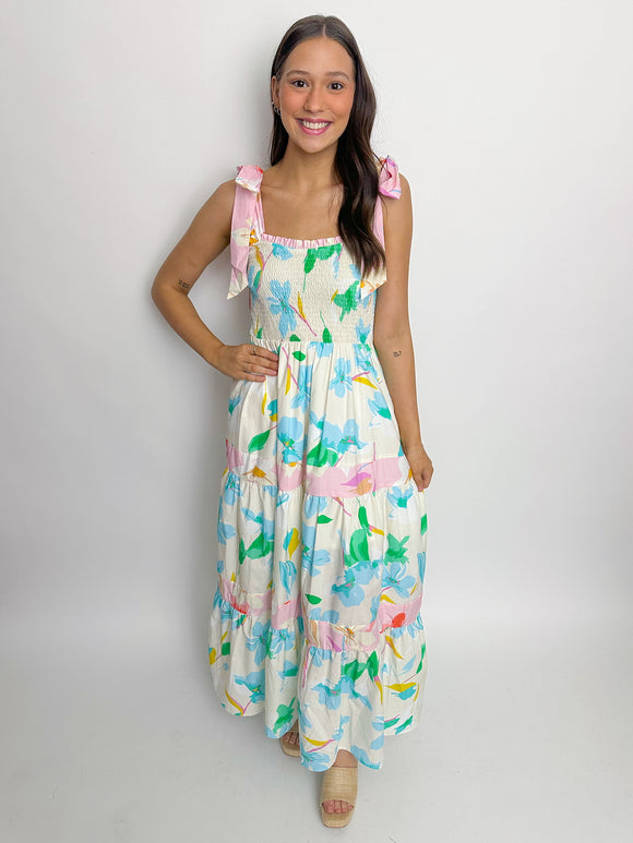 Breezy Blooms Tiered Maxi Dress