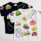 Sequin Mardi Gras Icon Tee White