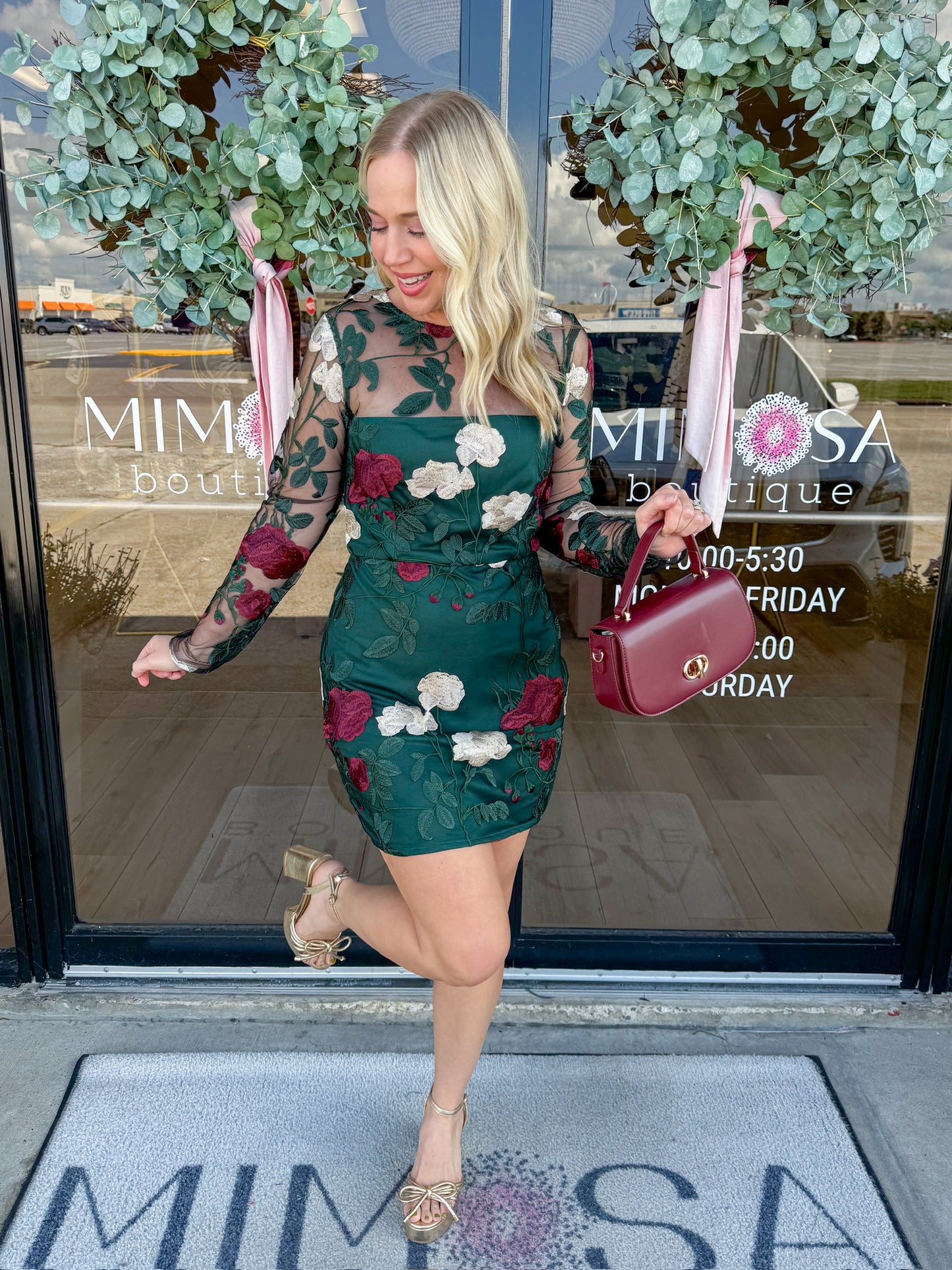 Noia Embroidered Mini Dress