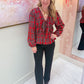Tartan Tie Front Blouse
