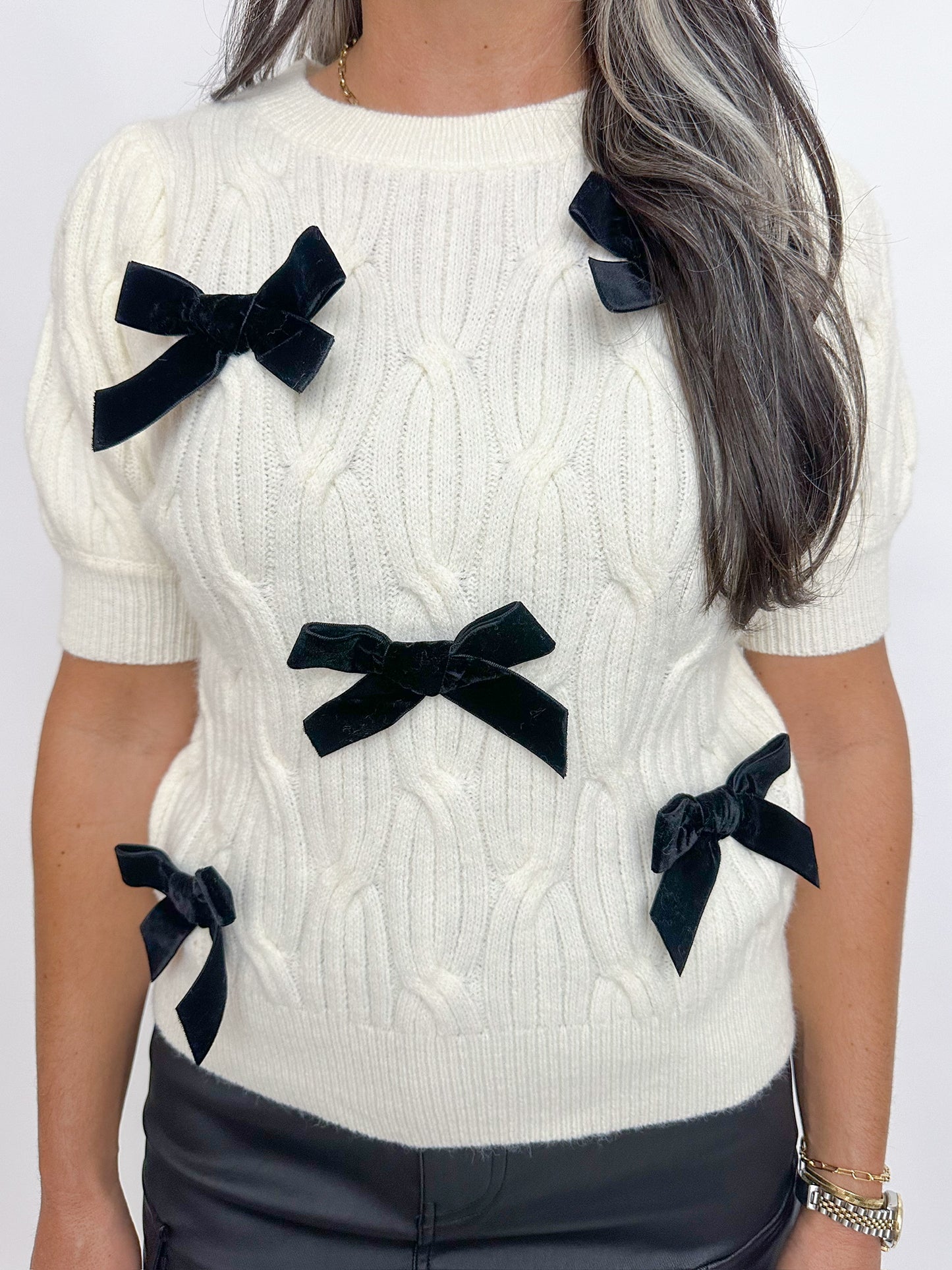 Viola Bow Sweater Top