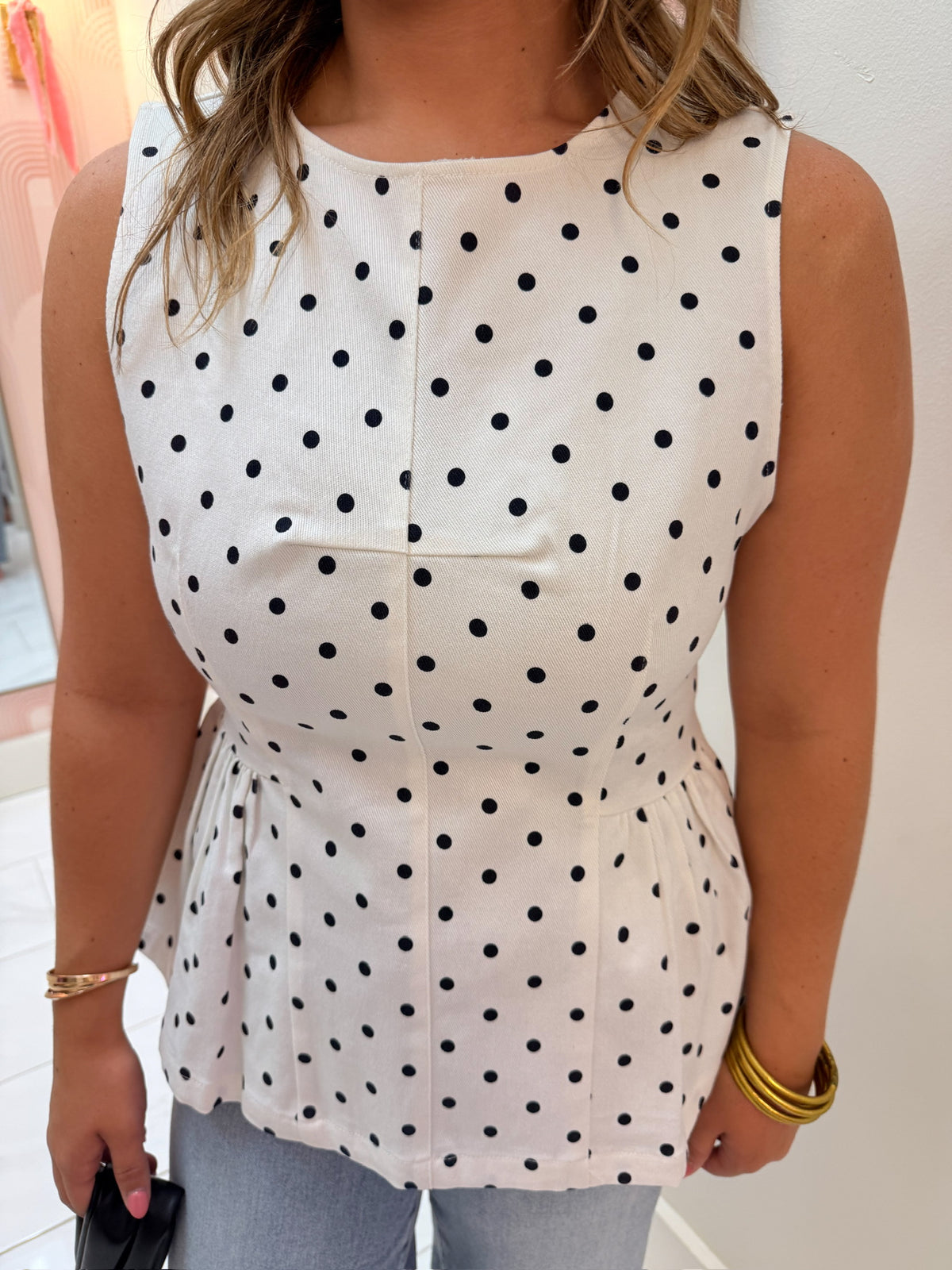 The Retro Dot Blouse