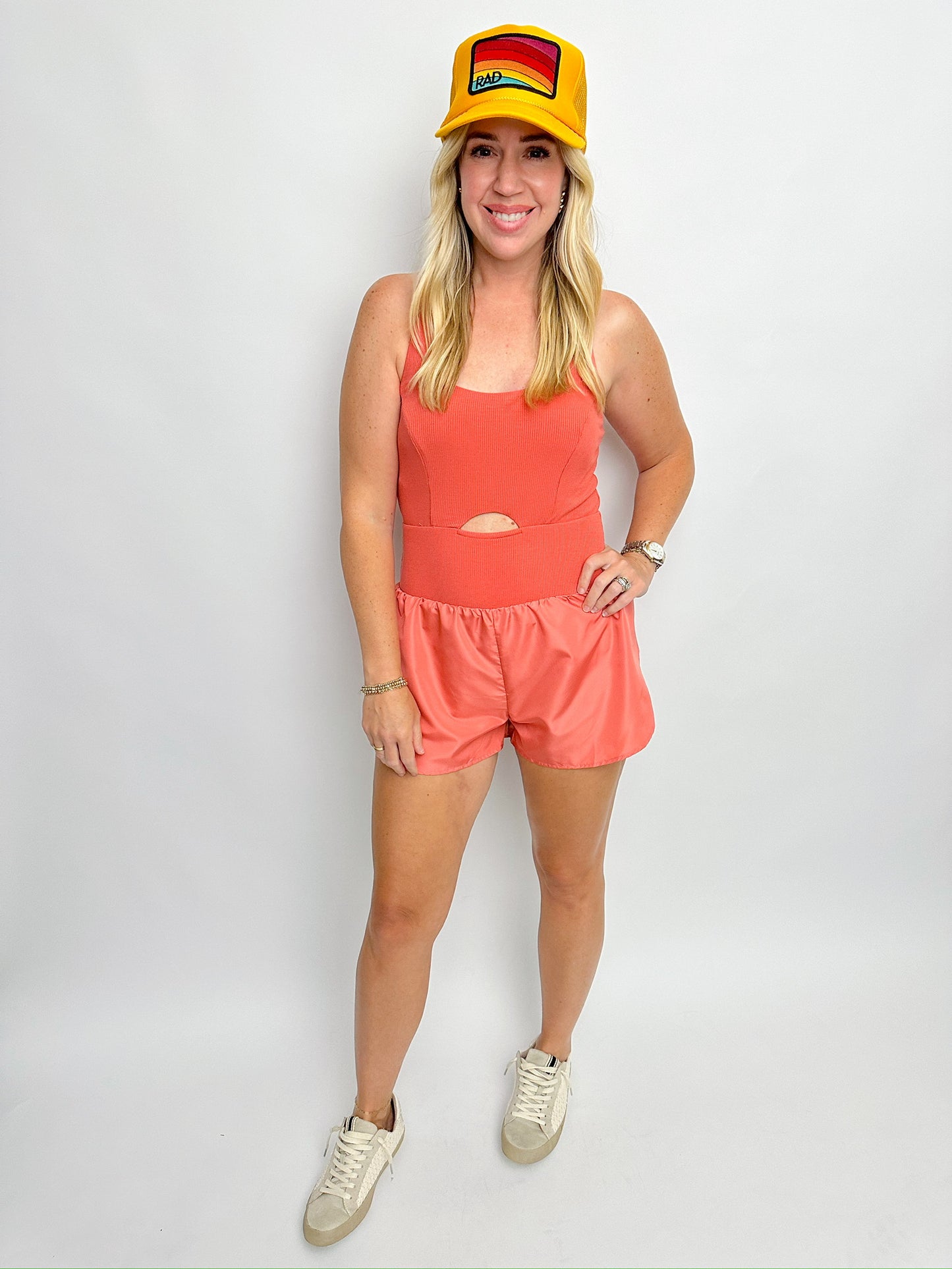 Ribbed Top Active Romper