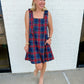 Plaid & Proper Bow Mini Dress