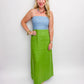 Colorblock Linen Bustier Maxi