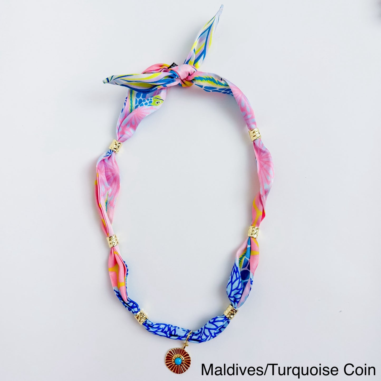 Gold Spacer Scarf Necklace