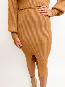 Cocoa Knit Midi Skirt