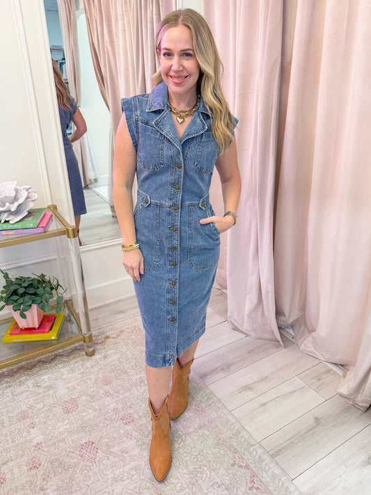 Julieta Denim Midi Dress