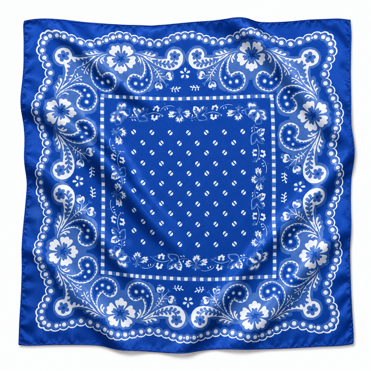 Royal Blue & White Gameday Bandana Scarf