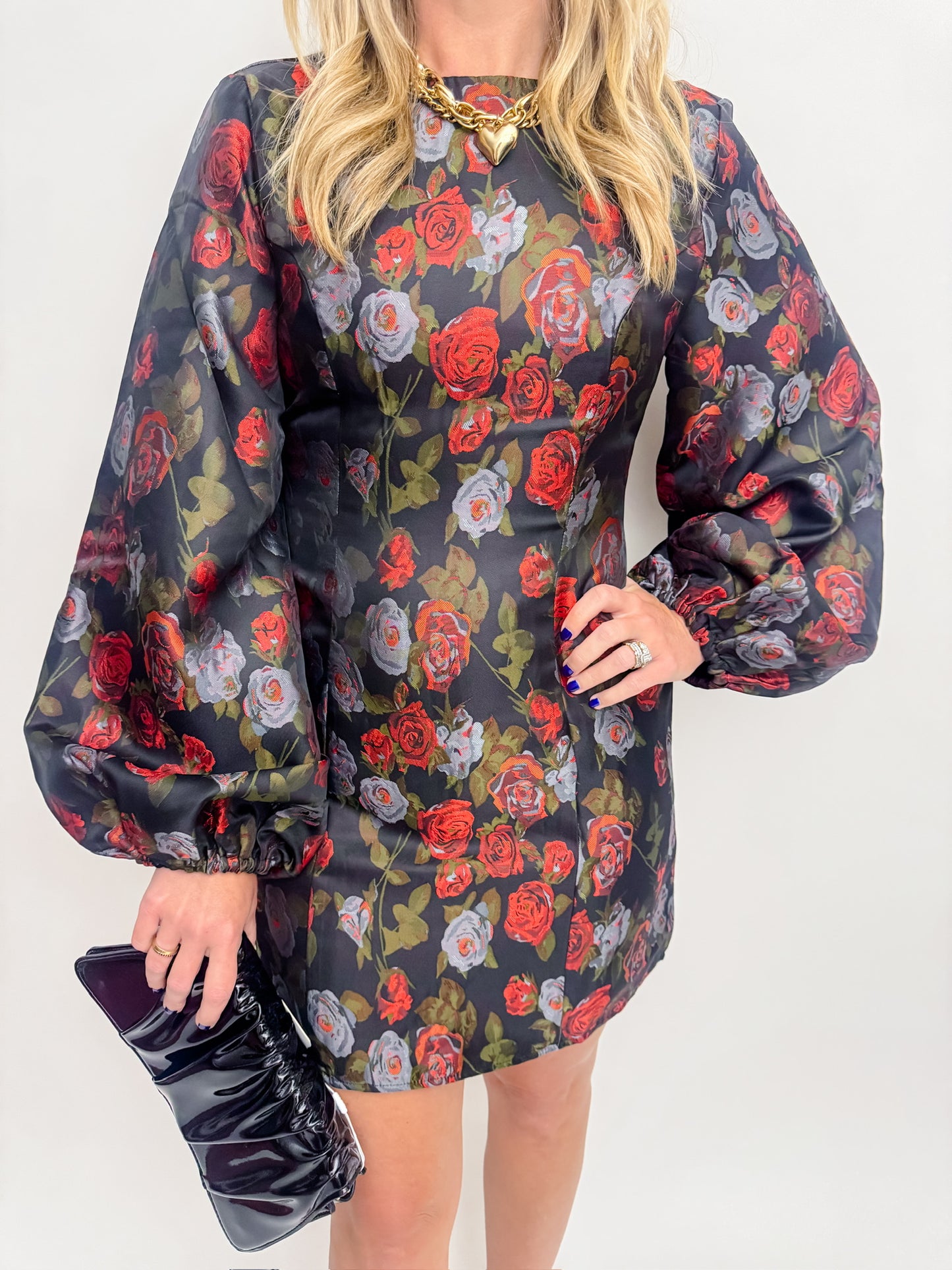 Scarlett Long Balloon Sleeve Cocktail Dress
