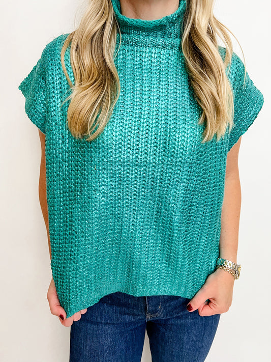 Stardust Metallic Sweater Top