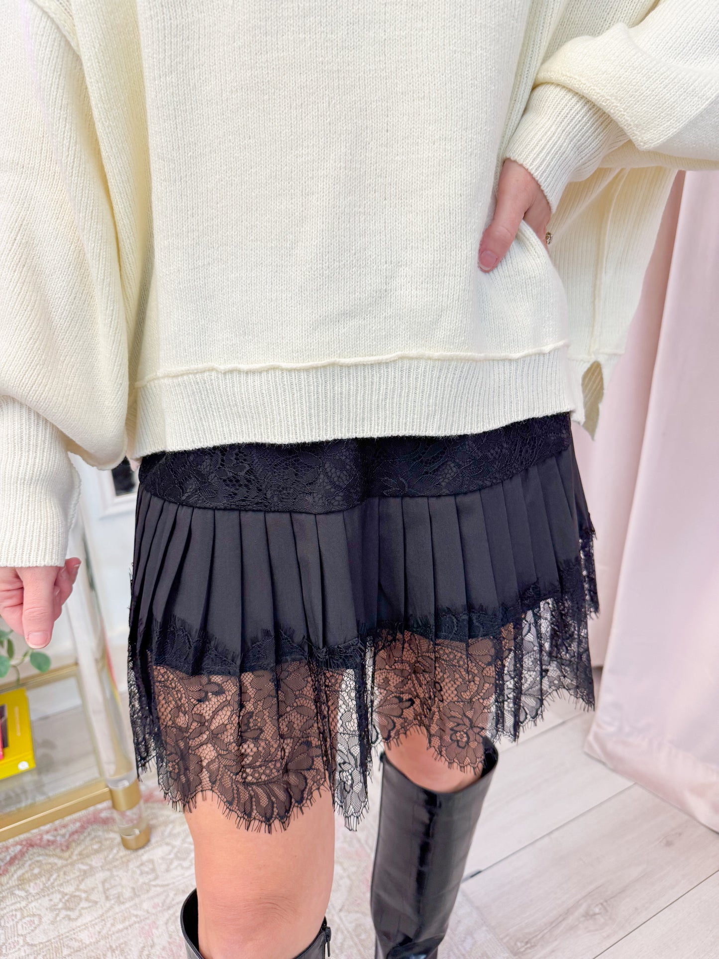 Chantilly Lace Mini Skirt