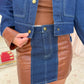 Bobbi Contrast Denim Mini Skirt