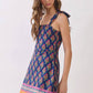Floral Print Tie Shoulder Athletic Dress