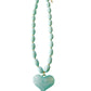 Roxie Necklace with Heart Charm Light Blue