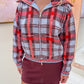 Fireside Plaid Zip Up Sweater