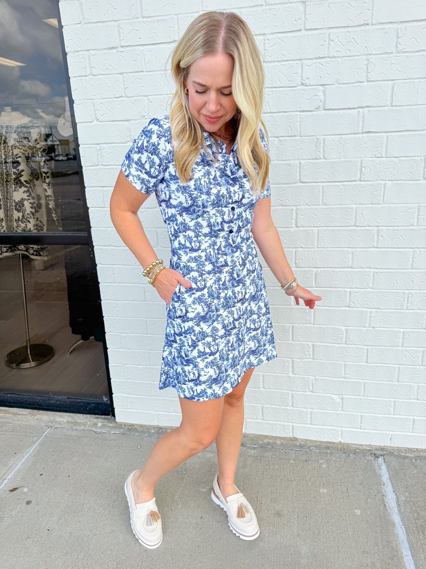 The Meritt Dress Sussex Toile