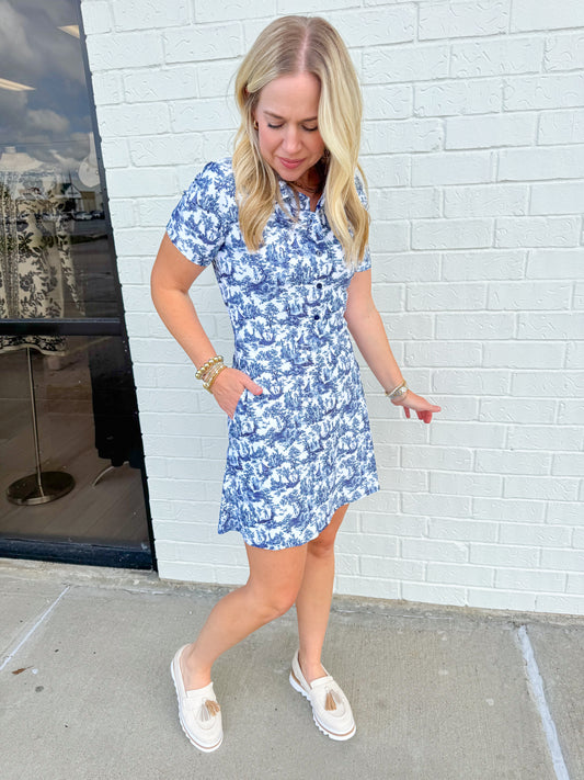 The Meritt Dress Sussex Toile