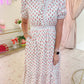 Dutch Floral Ruffle Maxi Dress