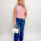 Rosette Cable Knit Sweater Vest