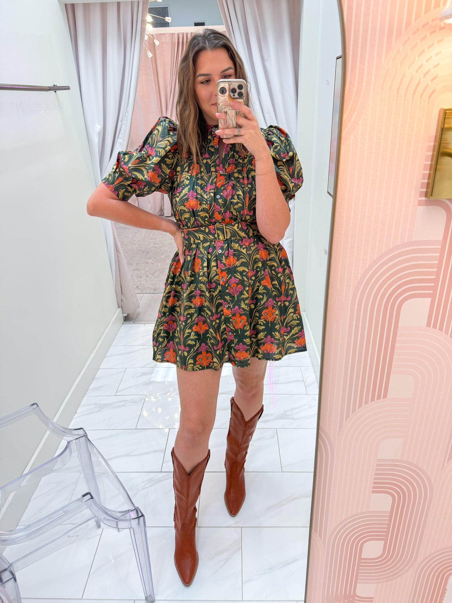 Woodland Bloom Mini Dress