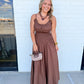 Solid Poplin Smock Cami Maxi Dress