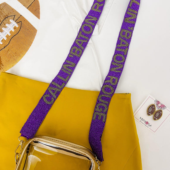 Callin' Baton Rouge Beaded Bag Strap