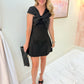 Shoulder Twist Mini Dress