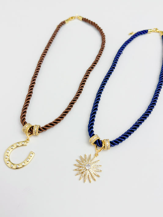 Lenny Cord Charm Necklace