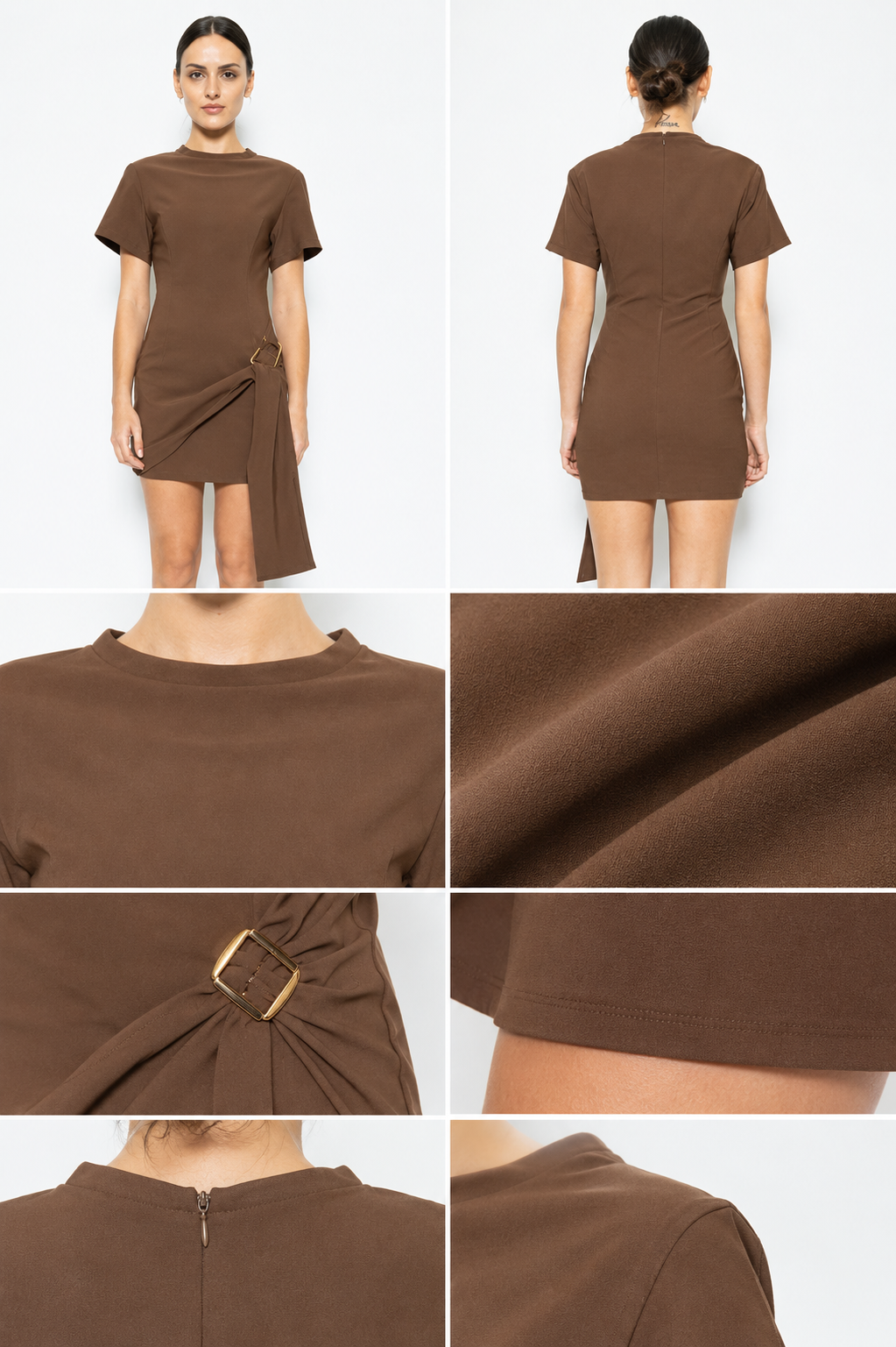 Espresso Sash Mini Dress