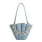 Shellie Blue Vegan Leather Shoulder Bag