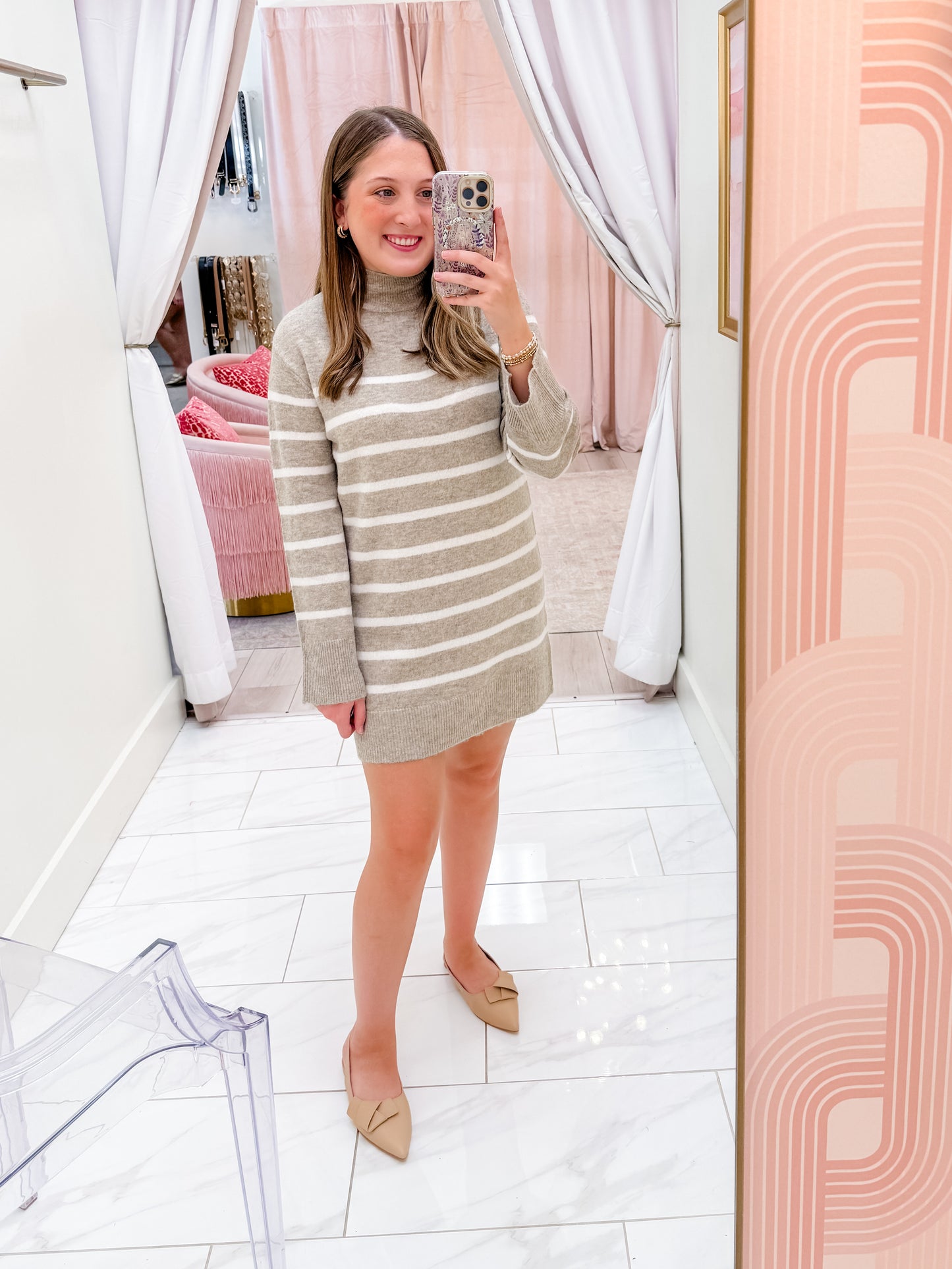 ZS Fin Stripe Sweater Dress