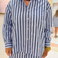 Striped Button Up Shirt & Skort Set