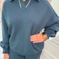 Scuba Luxe Side Stripe Polo Pullover