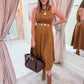 Chateau Suede Midi Dress