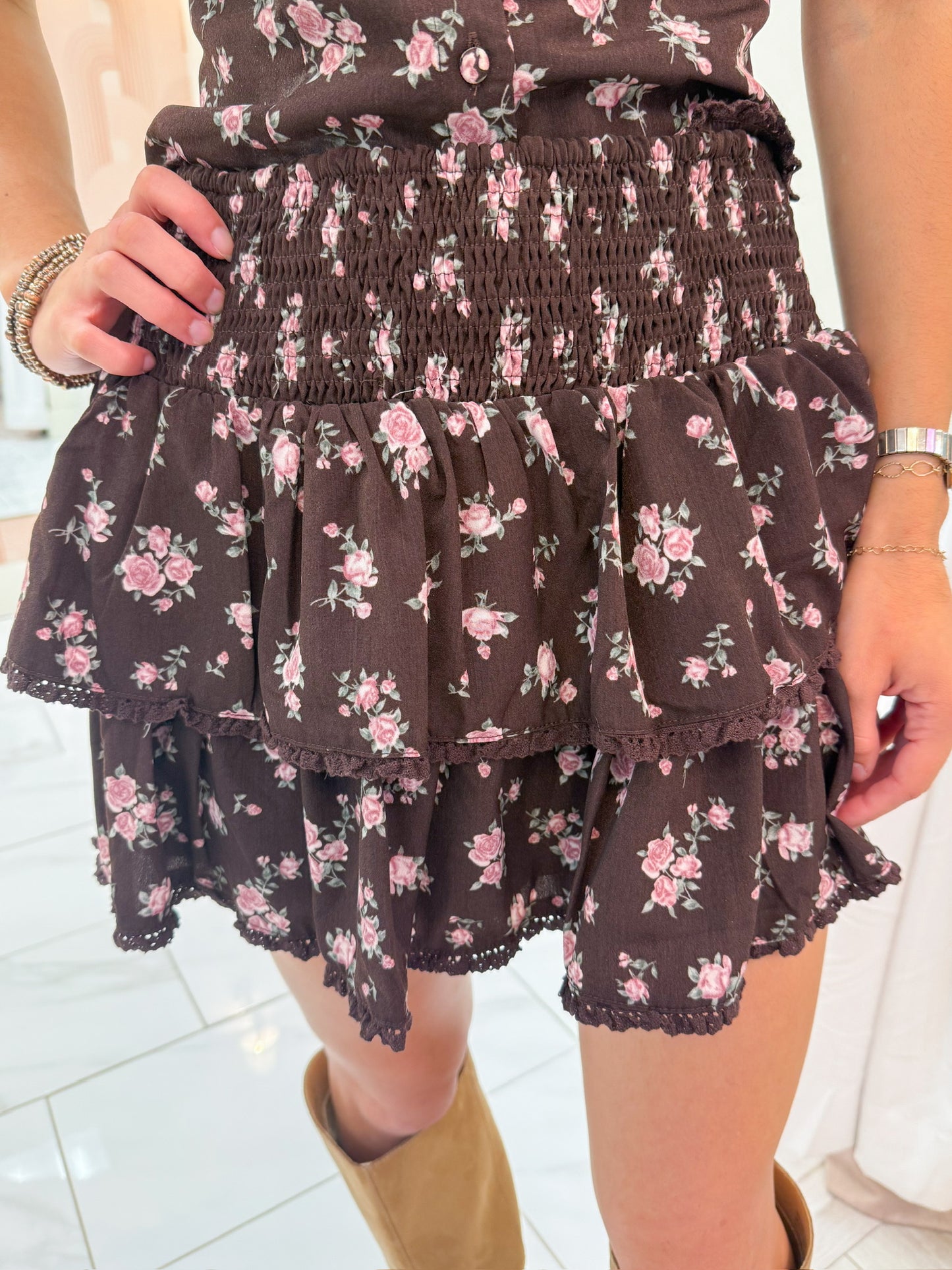 Bronwyn Floral Tank & Skirt Set