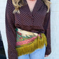 Dotty Lace Satin Blouse