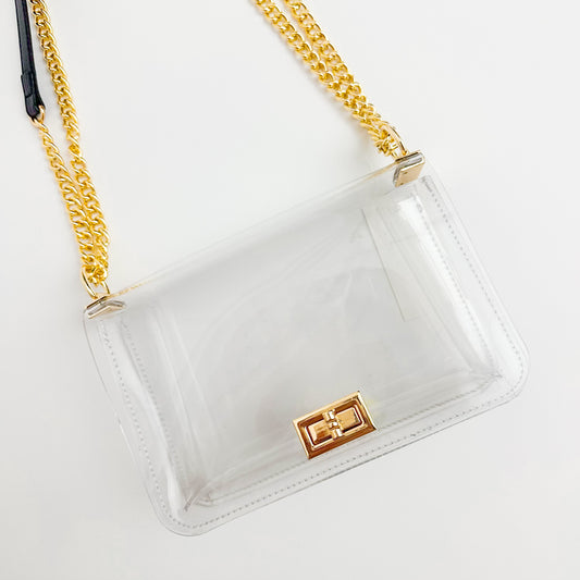 Clear Crossbody Chain Bag