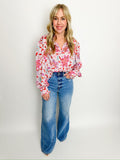 Full Bloom Button Up Blouse