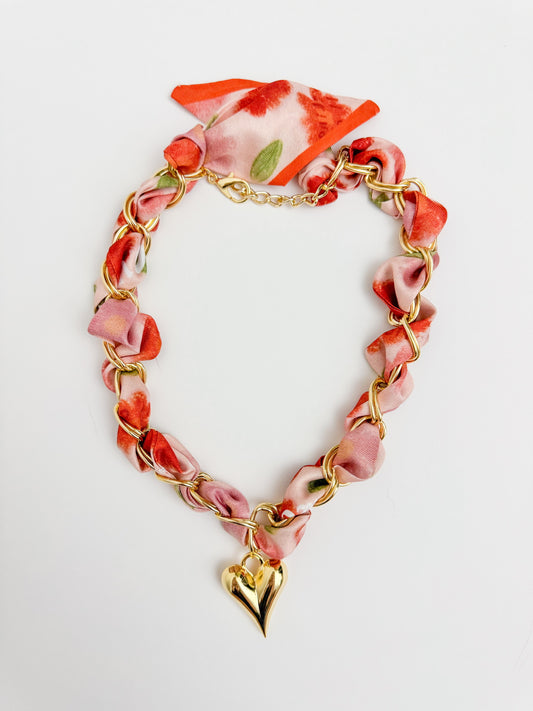 Dora Chain Woven Scarf Necklace