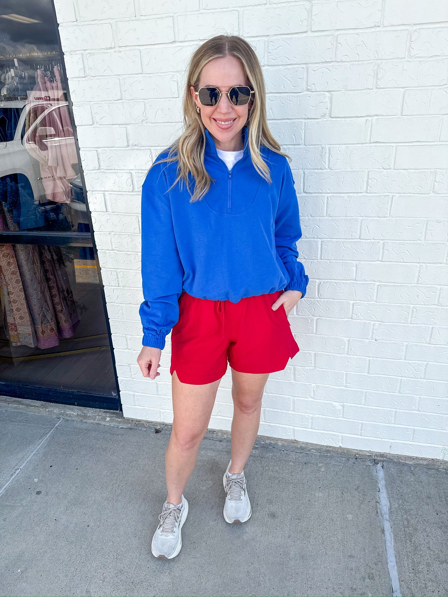 Half Zip Drawstring Pullover