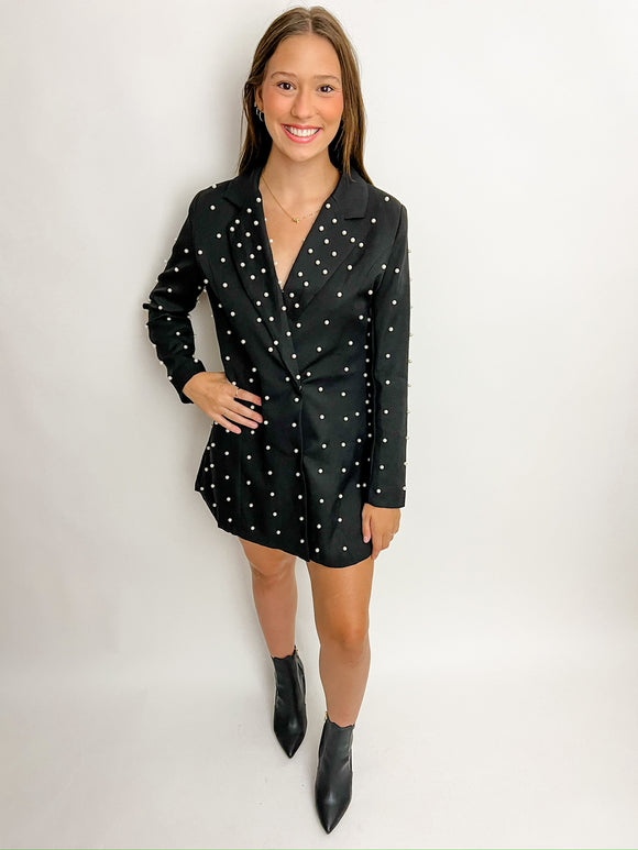 Riley Blazer Dress Onyx