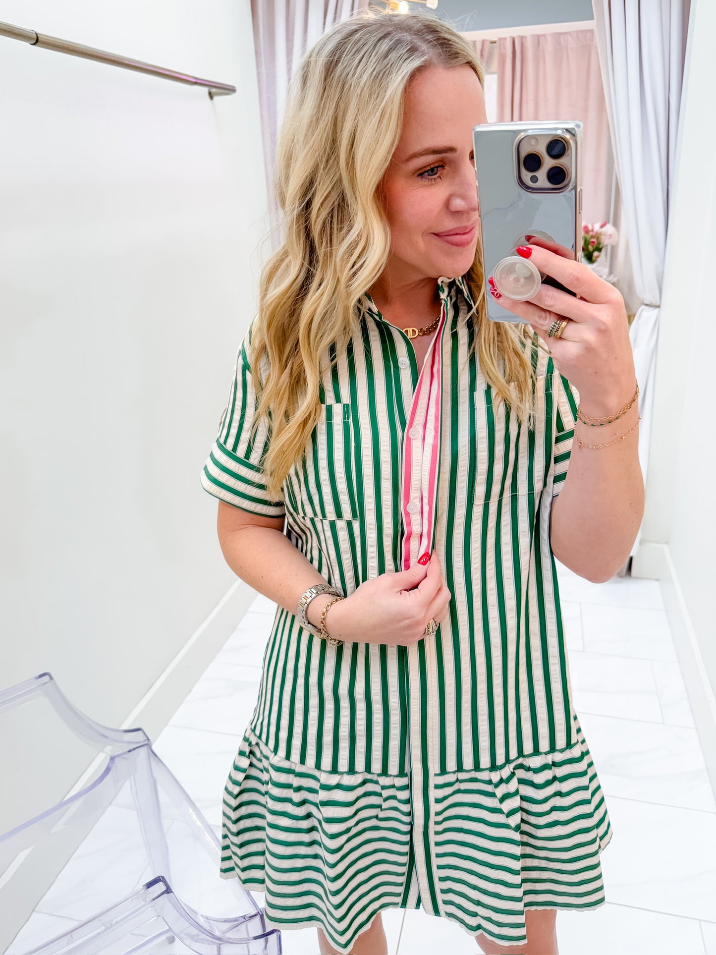 Sicily Stripe Mini Dress